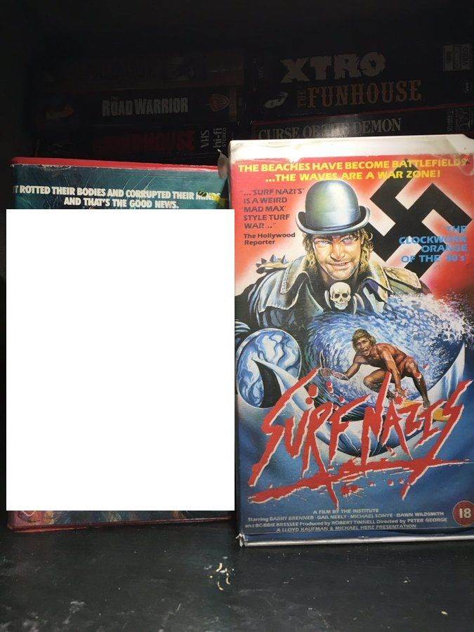 Surf Nazis Must Die (Large Box VHS) 1988 Mauve/Cineplex release - RAREST VERSION