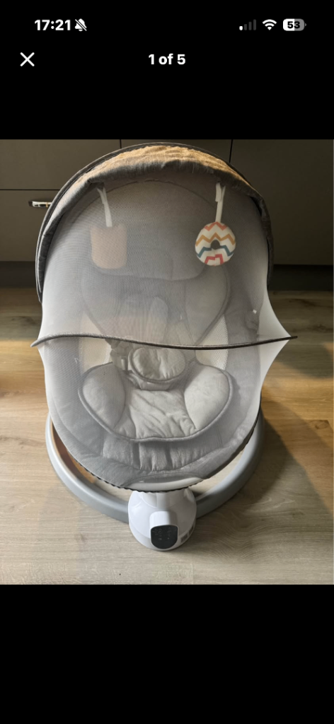 Baby Bouncer/Rocker with Mosquito Net – Excellent Condition