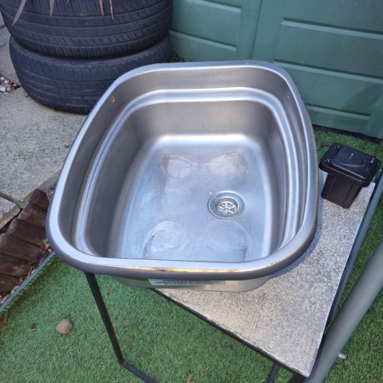 Caravan kitchen sink.
