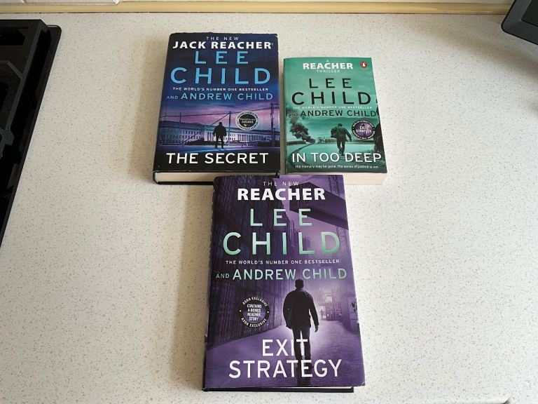 Exit Strategy, In Too Deep, The Secret, Lee Child 3 Books Bundle, 2 Hardbacks & 1 Paperback