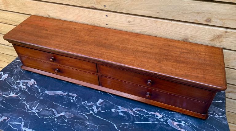 Antique Victorian Mahogany Apothecary Bank of Drawers Chest c1870