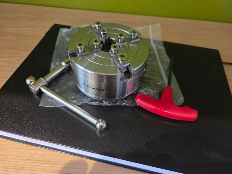 Brand new Rutlands 100 woodturning lathe chuck wood turning 