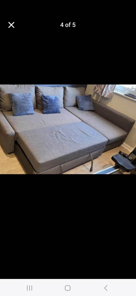 Can deliver ikea frighten grey corner sofa bed 