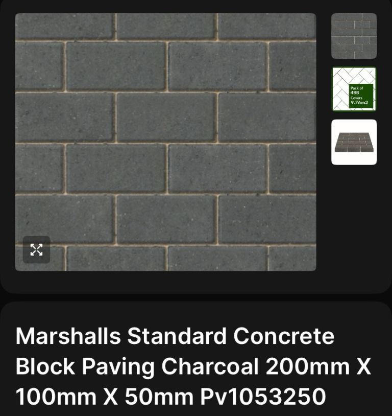Block paving - new - charcoal