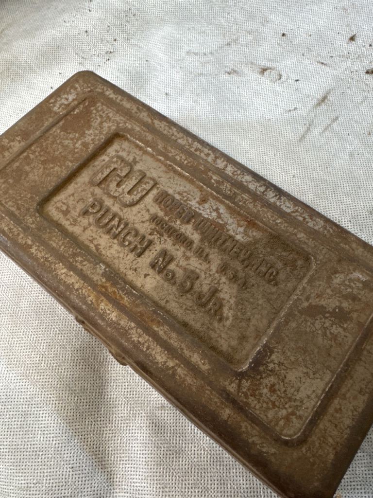 Vintage Robert Corley No. 3 Jr. Metal Punch Box