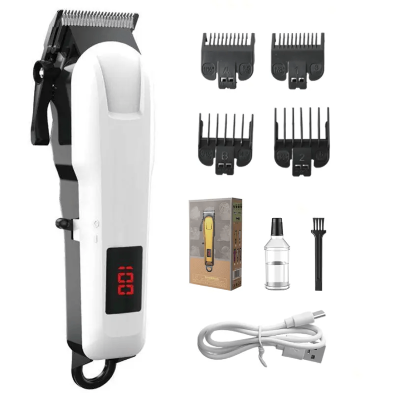 New Cordless Hair Clippers with Guards and Accessories