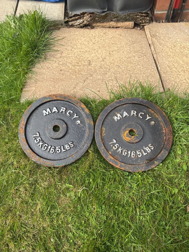 15kg Marcy casts  Weight Plates - (7.5kg x2) 