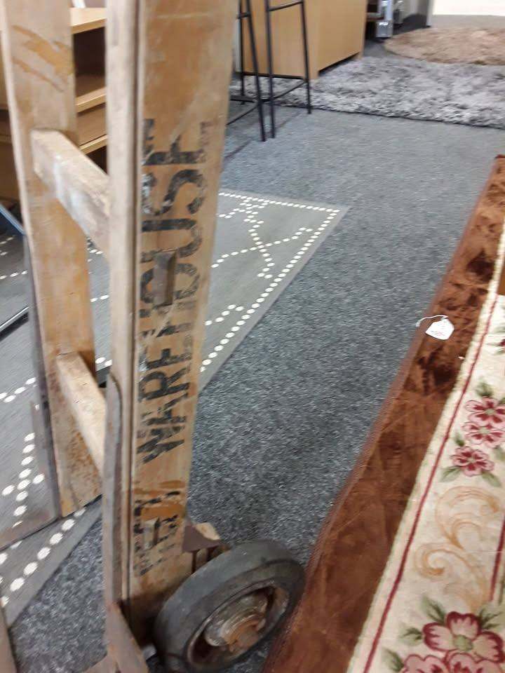 Vintage solid oak Slingsby sack truck Low Cost Moves 2nd Hand Furniture STALYBRIDGE SK15 3DN