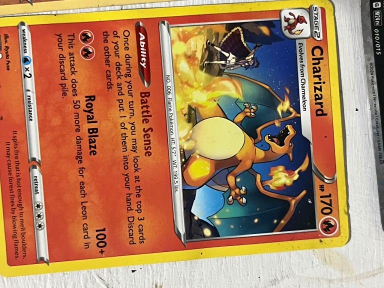 Pokemon Charizard Trading Card - Good Condition