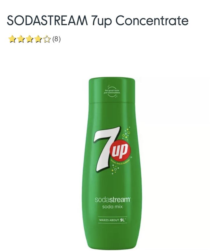 Brand-new seven up SodaStream syrup
