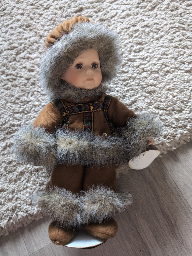 leonardo collectors porcelain doll Eskimo boy
