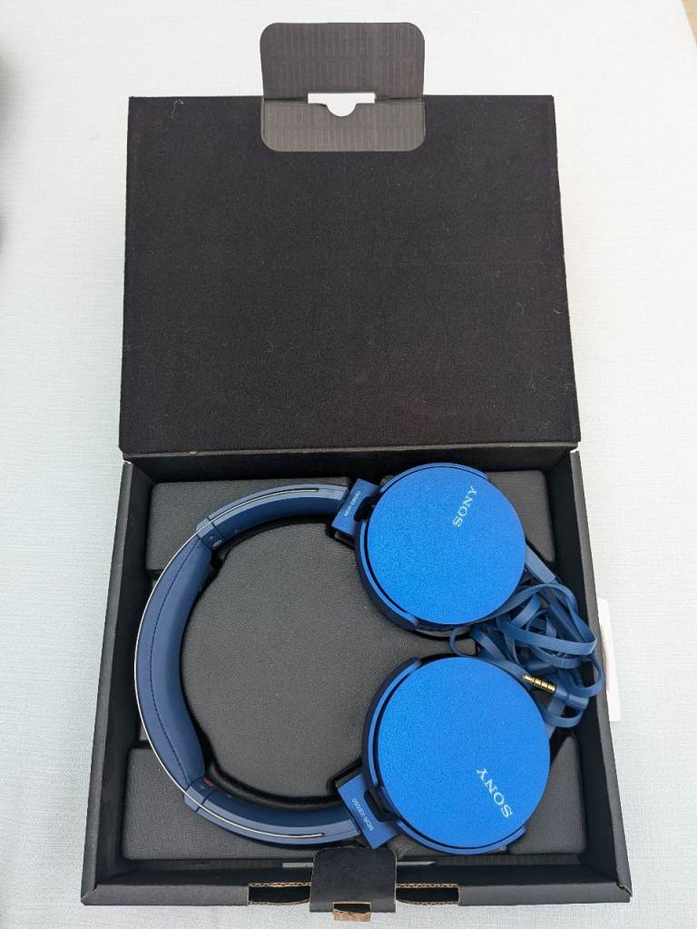 Blue Sony Headphones 