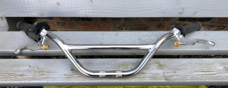 Vintage MX/Trials - Chrome Handlebars Assembly 