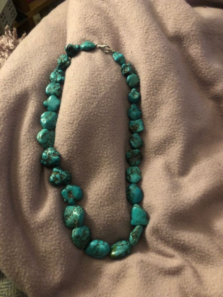 image for Vintage turquoise necklace with 925 clasp
