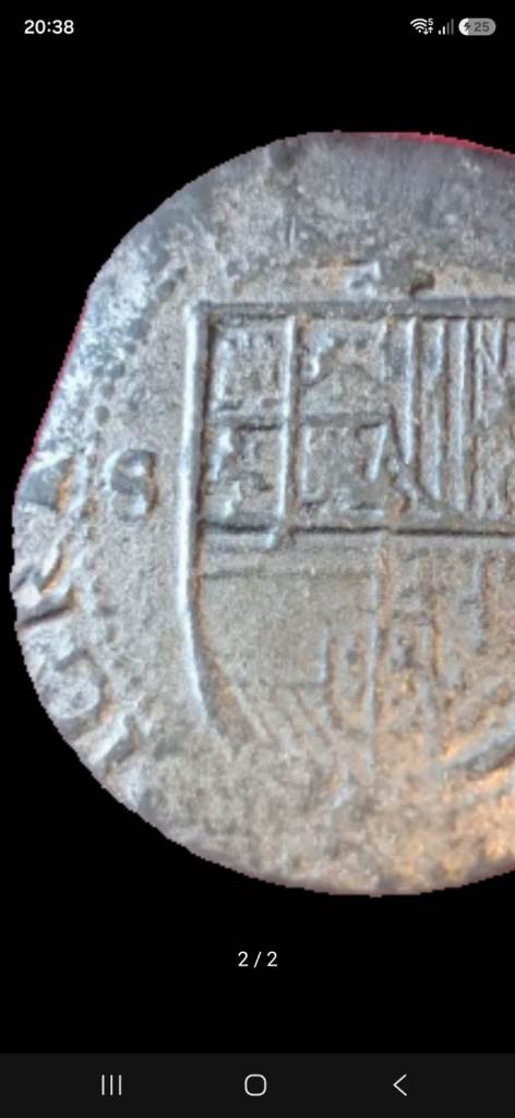 Spanish 8 reales cob 1566