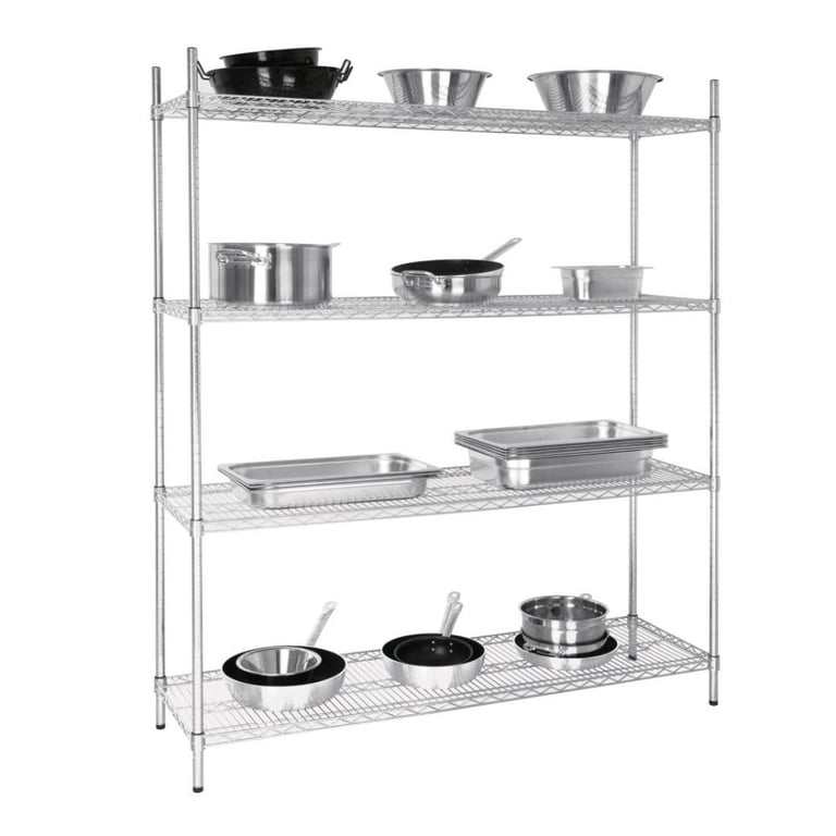 Galvanised Zinc 4 Tier Wire Shelving Kit 1525x460mm