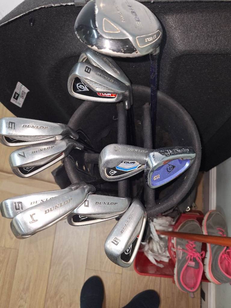 Golf set irons, hybrid, cart bag