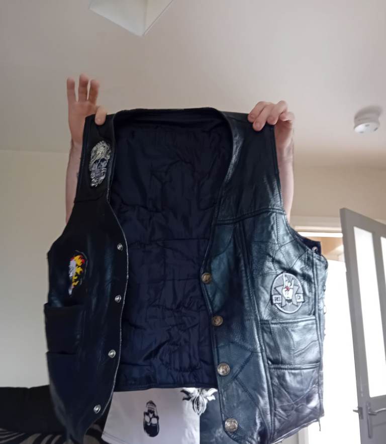 Leather biker jacket 