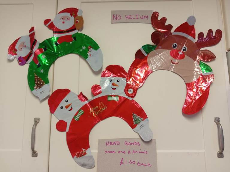 New Christmas Headbands and Hand-Held Balloons