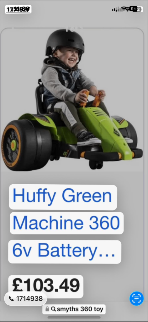 Green machine 360 spin