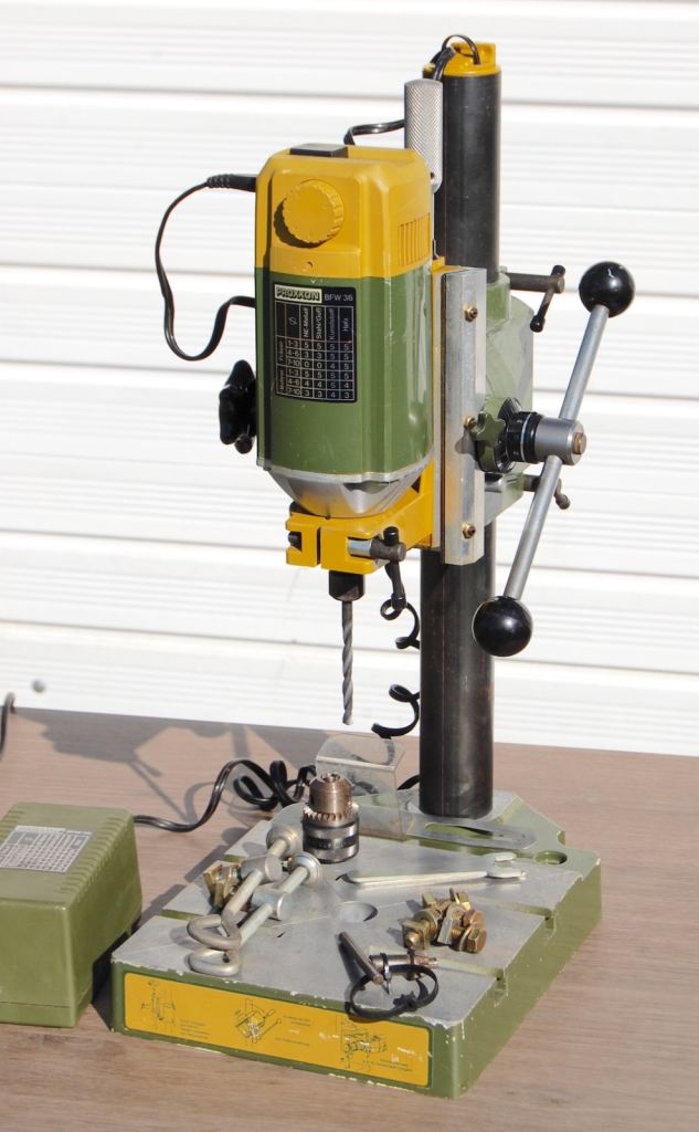 Proxxon BFB 2000 Drilling & Milling Stand, KT 150 Compound X-Y Table, BFW 36/E Milling Unit