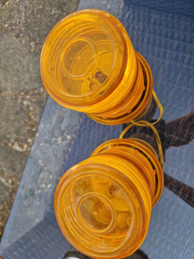 Pair of MICROLITE Road Safety Lamps with Handles