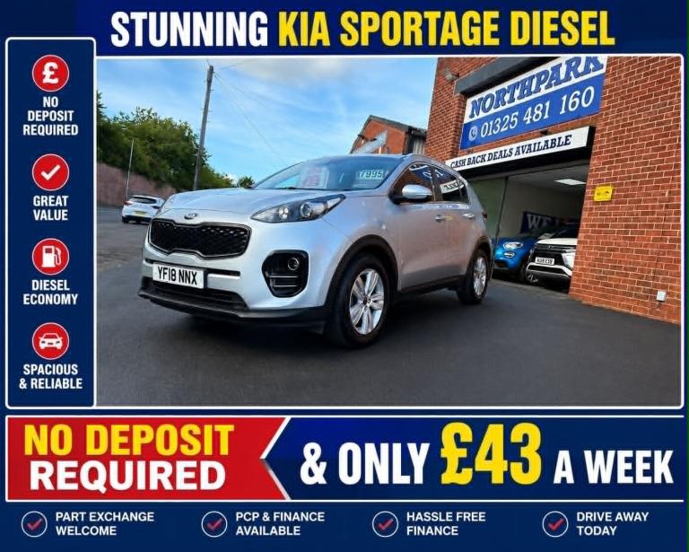2018 Kia Sportage 1.7 CRDi ISG 2 5dr ESTATE Diesel Manual