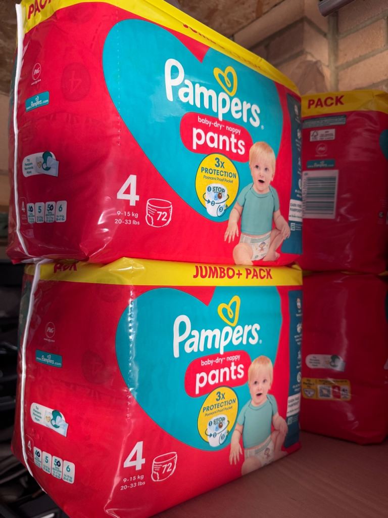 144 lPampers Size 4 Jumbo