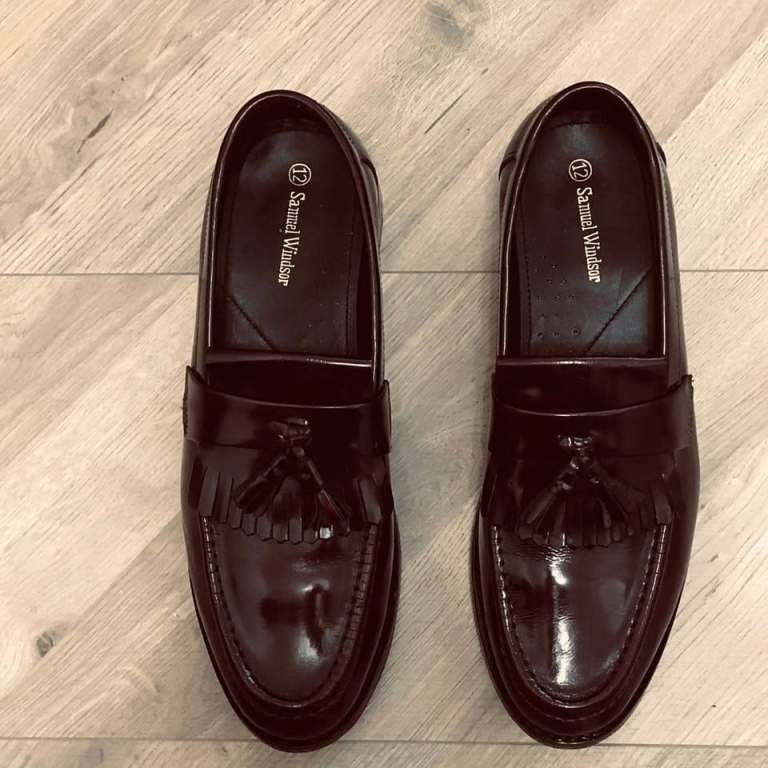 image for Samuel Windsor Brown Tassel Loafers – Size 12 – Smart/Casual