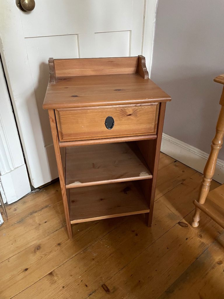 Bedside table with drawer and shelf