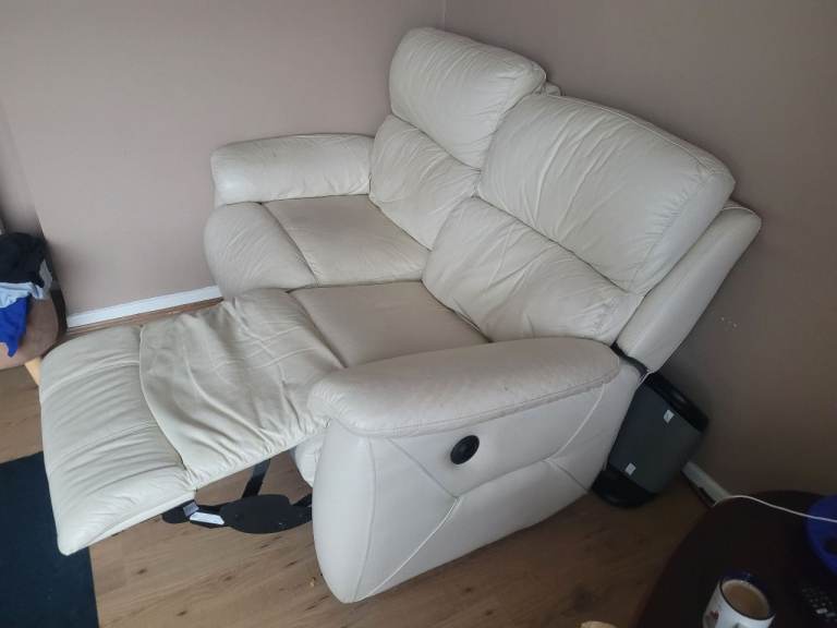 Free leather reclining 2 seater sofa