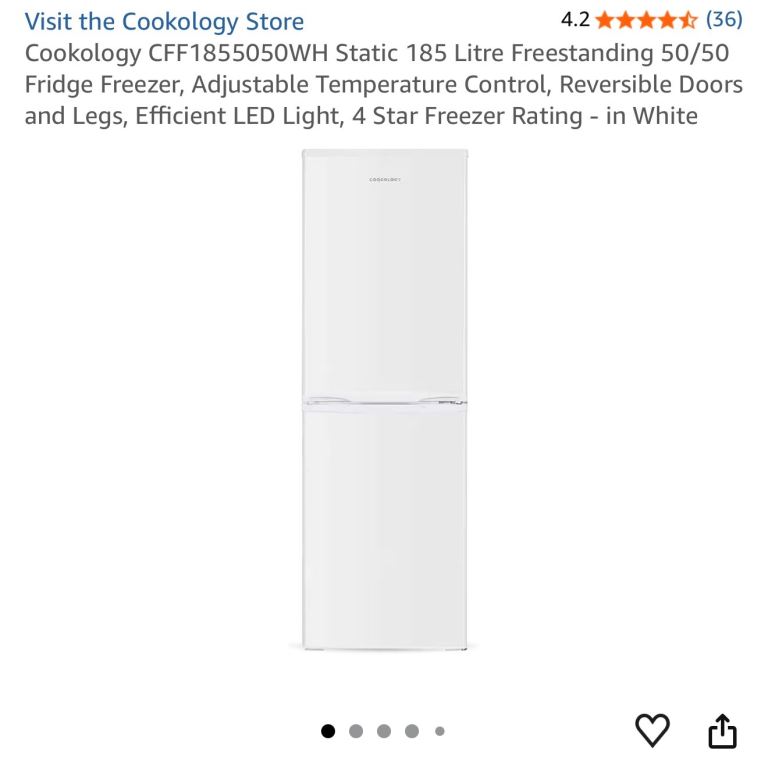 Cookology fridge freezer 