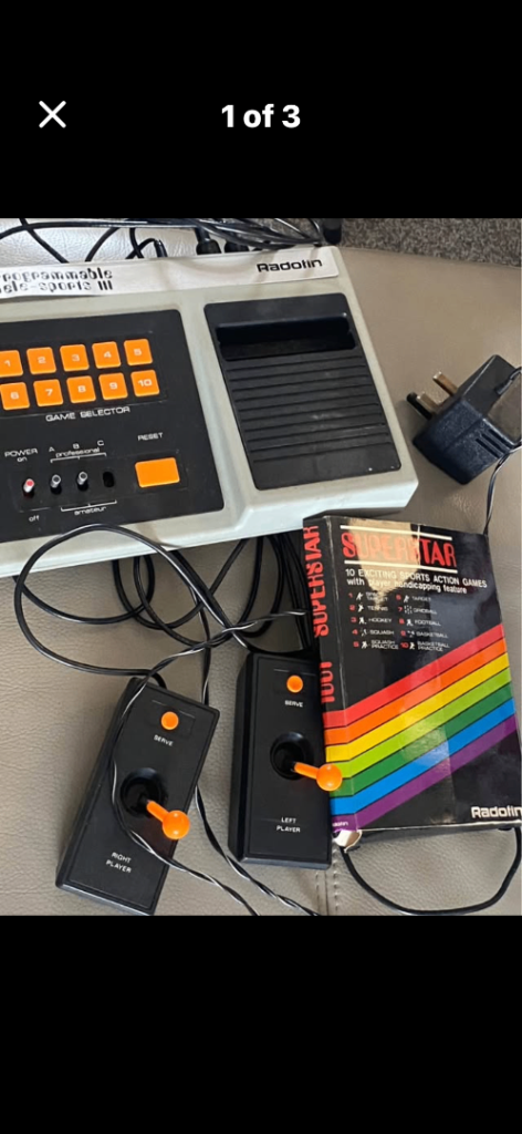 Vintage Radofin Video Tv System Tele-Sports Iii With 10 Sports Action Games