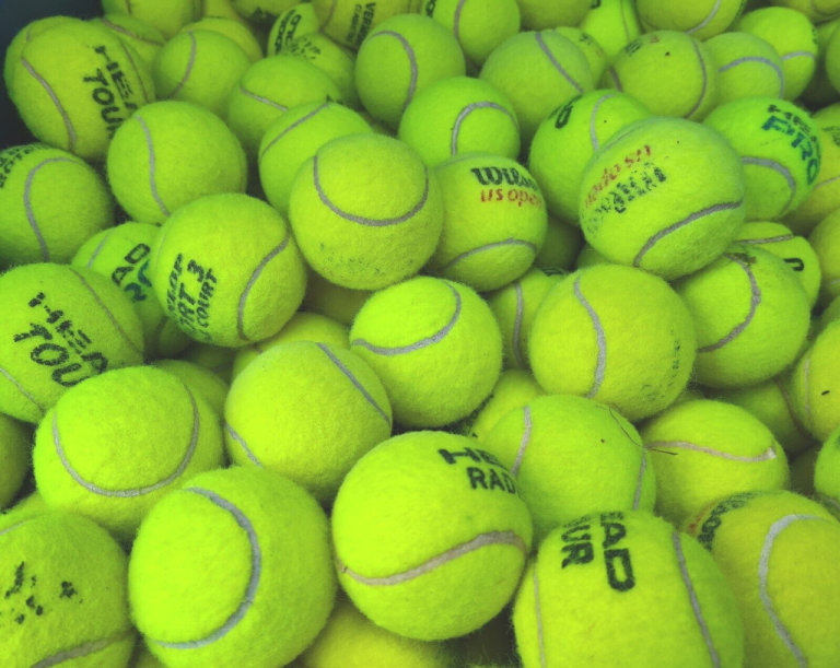 150x Used Tennis Balls - BULK DEAL - For Dogs, Art, DIY - Branded (Wimbledon 23, Head, Wilson etc.)