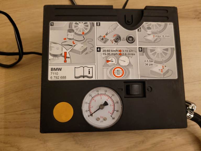 Modified BMW tyre inflator