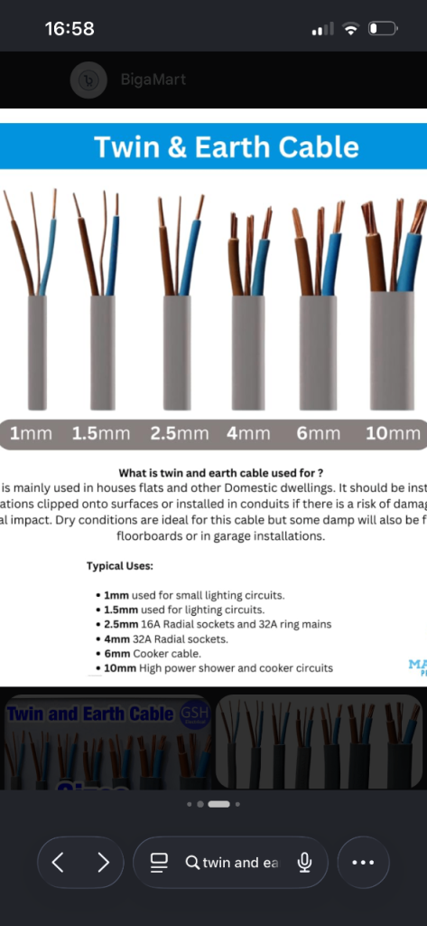 ELECTRICAL CABLE WANTED.