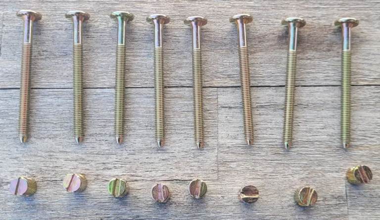  Pack of 8 M6 Furniture Bed Bolts with Barrel Nuts 70mm long
