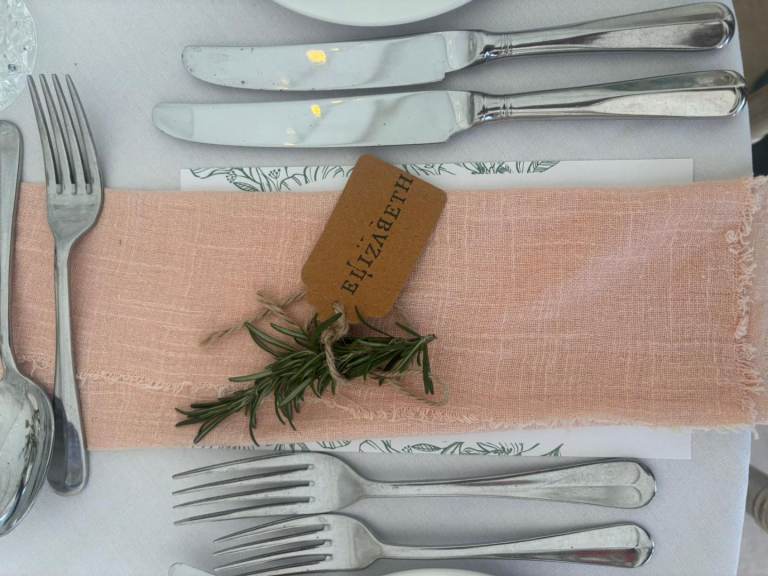 Peach cheesecloth napkins 