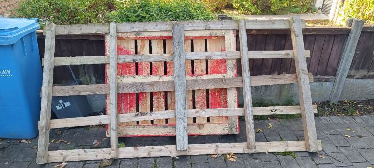 Two Wooden Pallets - Fair Condition, Free to Collector