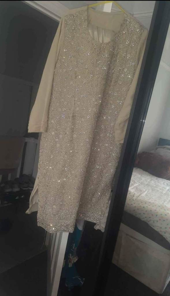 Crystal.Heavy Salwar kameez Ladies Mint Green Wedding/party for  Pakistani/ indian