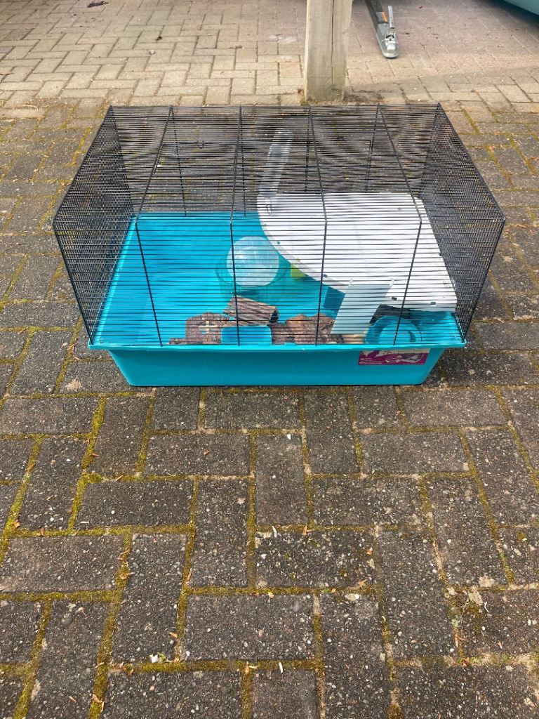 Hamster cage with accessories 