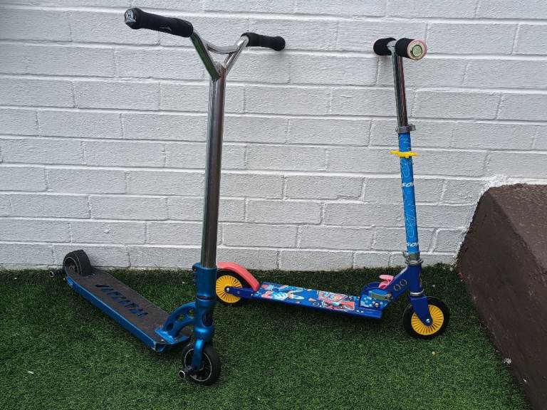 Pair of kids scooters