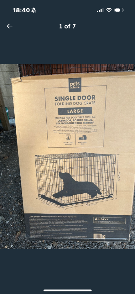 Large dog crate 