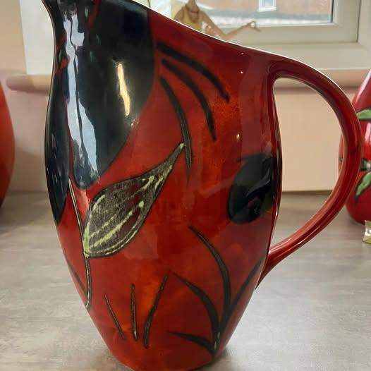 Poole Pottery jug-Himalayan poppy