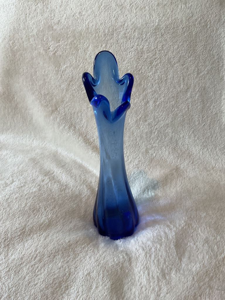 Cobalt blue Swung glass vase
