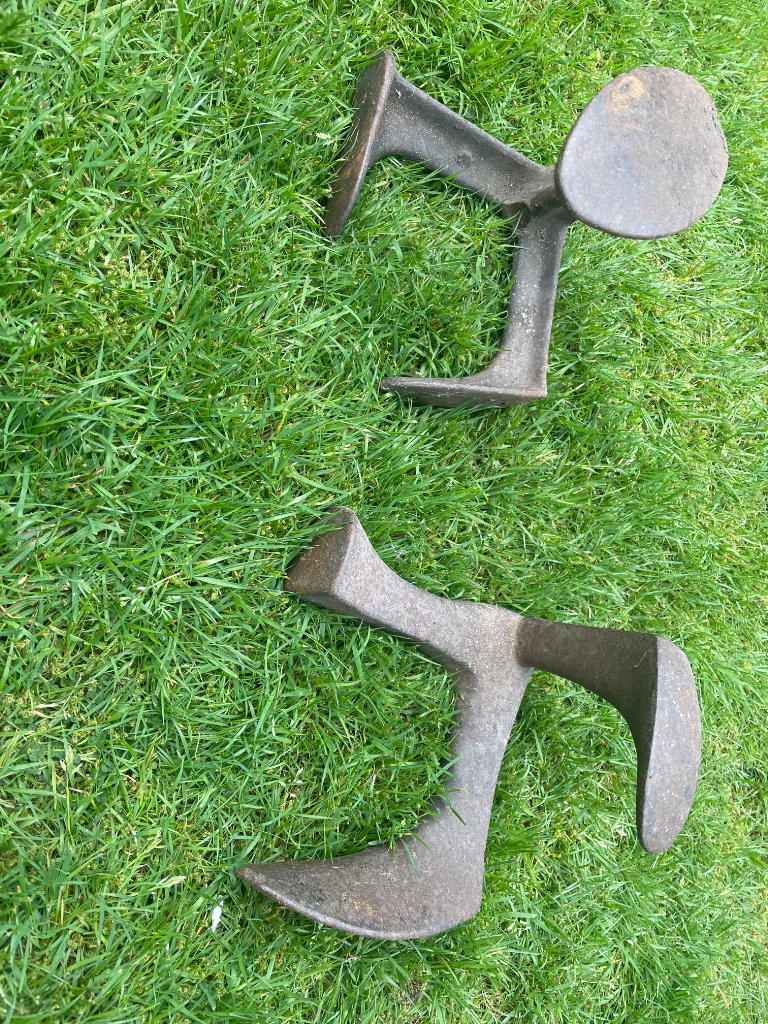 Vintage cast iron cobblers anvils