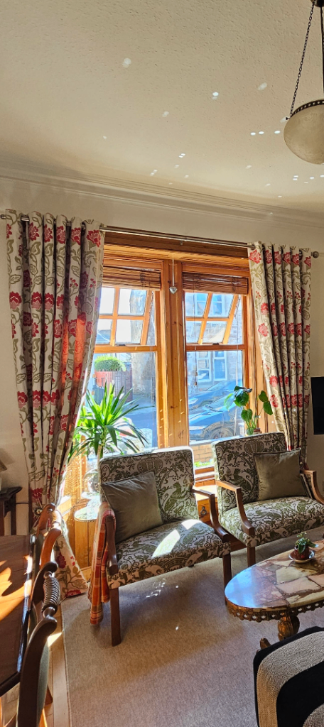 260cm drop thermal blackout curtains, Extra long traditional house / tenement window size