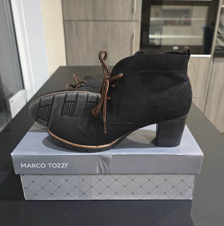 Marco Tozzi Black Ankle Boots – worn once
