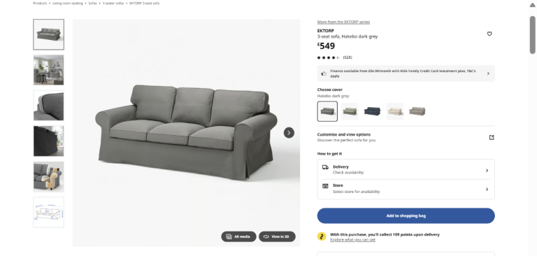 IKEA EKTORP 3-Seater Sofa brand new 