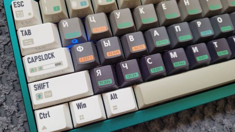 Chemistry Keycap Set DYE-SUB Double Print PBT Side light Cherry Profile Russian